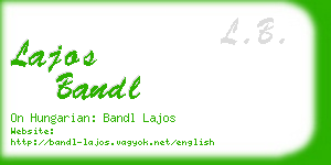 lajos bandl business card